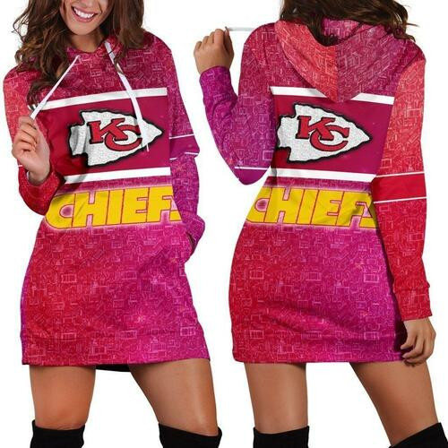 Kansas City Chiefs Hoodie Dress Sweater Dress Sweatshirt Dress 3d All Over Print For Women Hoodie