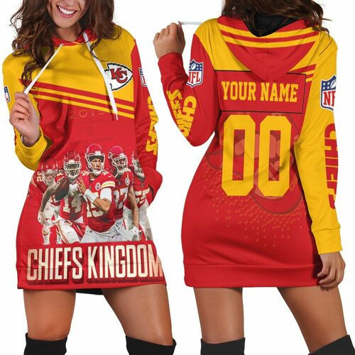 Kansas City Chiefs Kingdom Afc West Champions Division Super Bowl 2021 Personalized 1 Hoodie Dress Sweater Dress Sweatshirt Dress