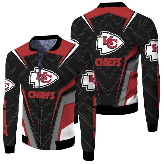 Kansas City Chiefs Logo For Fan Fleece Bomber Jacket