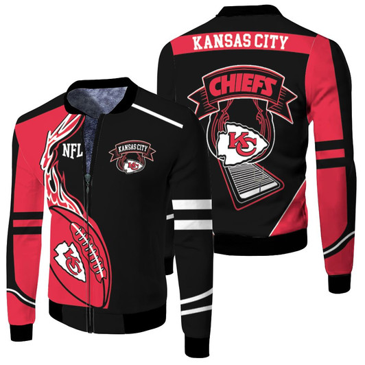 Kansas City Chiefs Nfl Fan Fleece Fleece Bomber Jacket