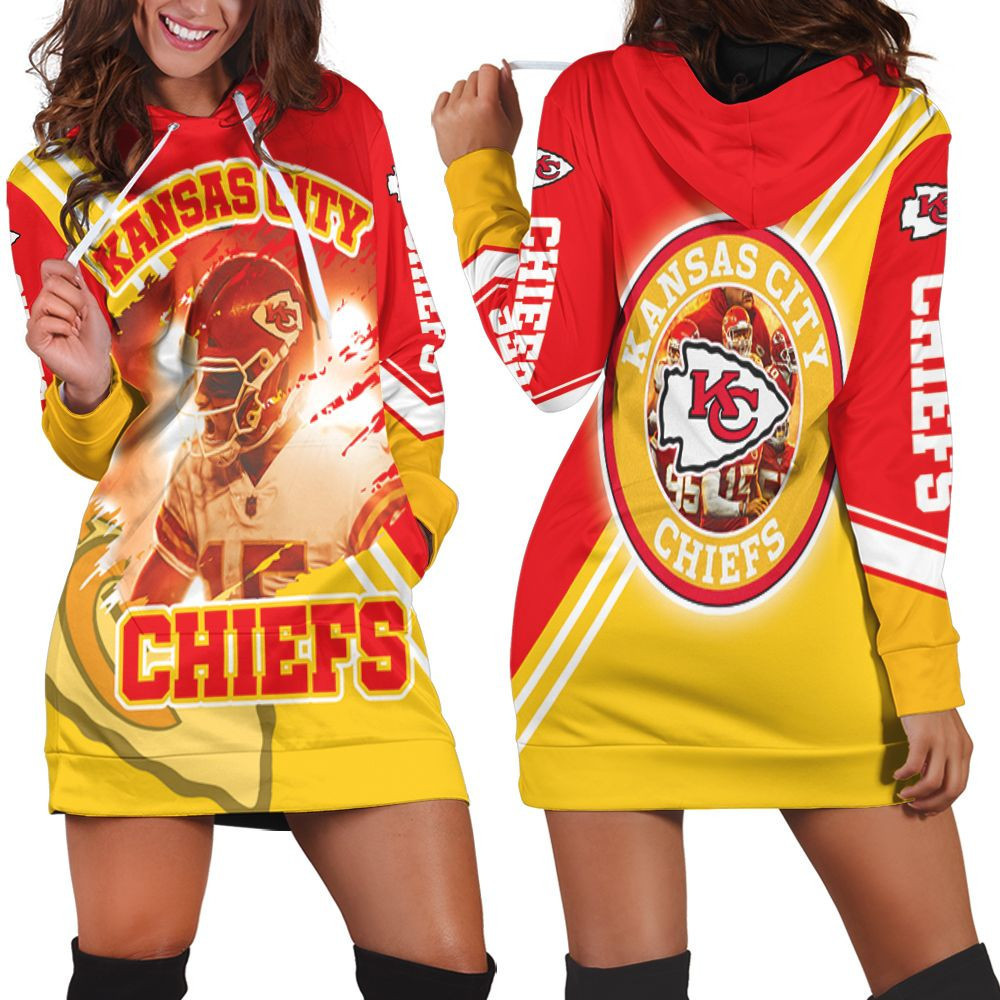 Kansas City Chiefs Patrick Mahomes 15 For Fans Hoodie Dress Sweater Dress Sweatshirt Dress