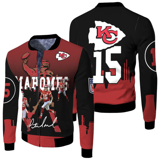 Kansas City Chiefs Patrick Mahomes Fleece Bomber Jacket