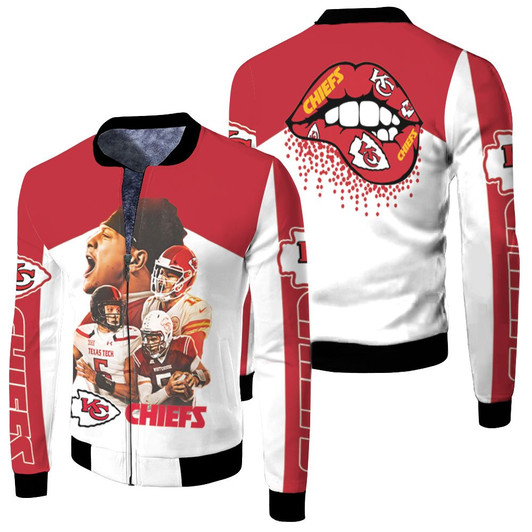 Kansas City Chiefs Sexy Lips Nfl 2020 Champion Great Players Best Team Fleece Bomber Jacket