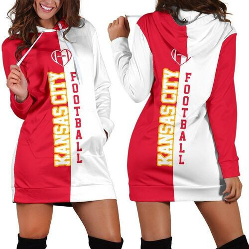 Kansas City Football Hoodie Dress Sweater Dress Sweatshirt Dress 3d All Over Print For Women Hoodie