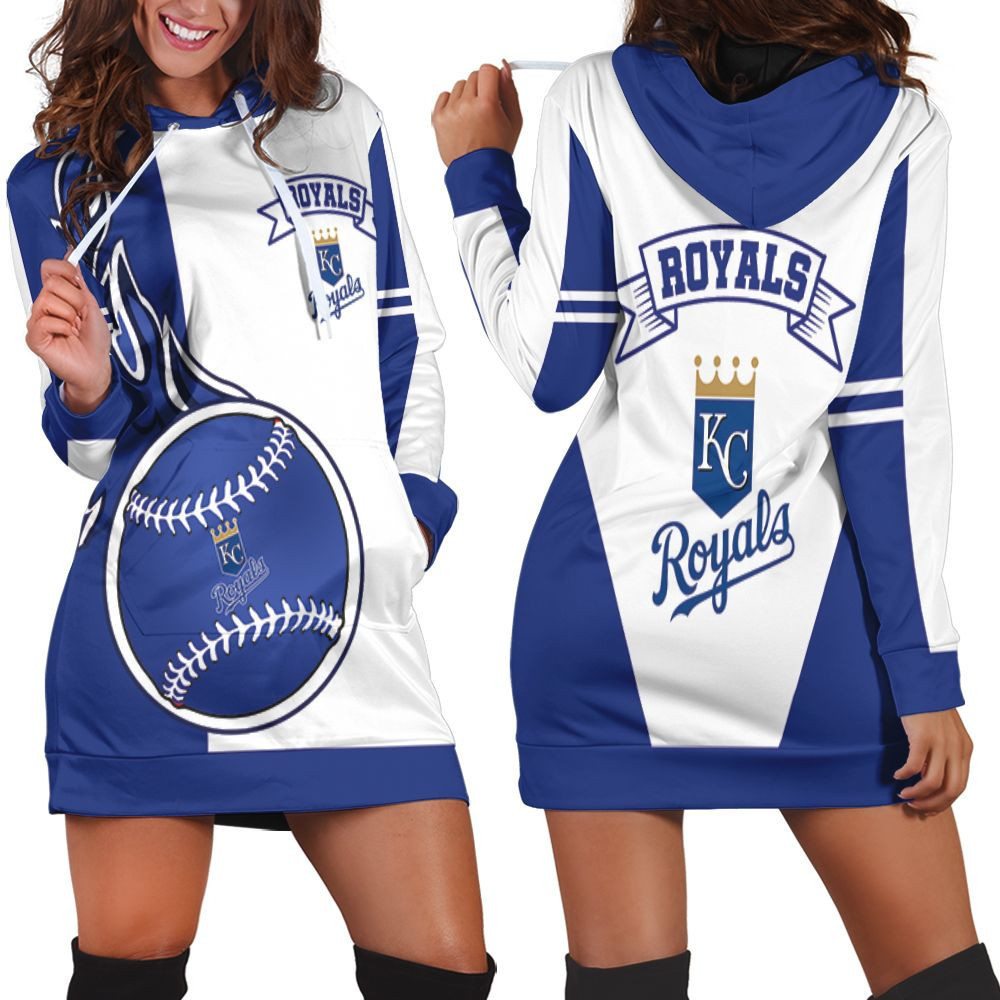 Kansas City Royals 3d Hoodie Dress Sweater Dress Sweatshirt Dress