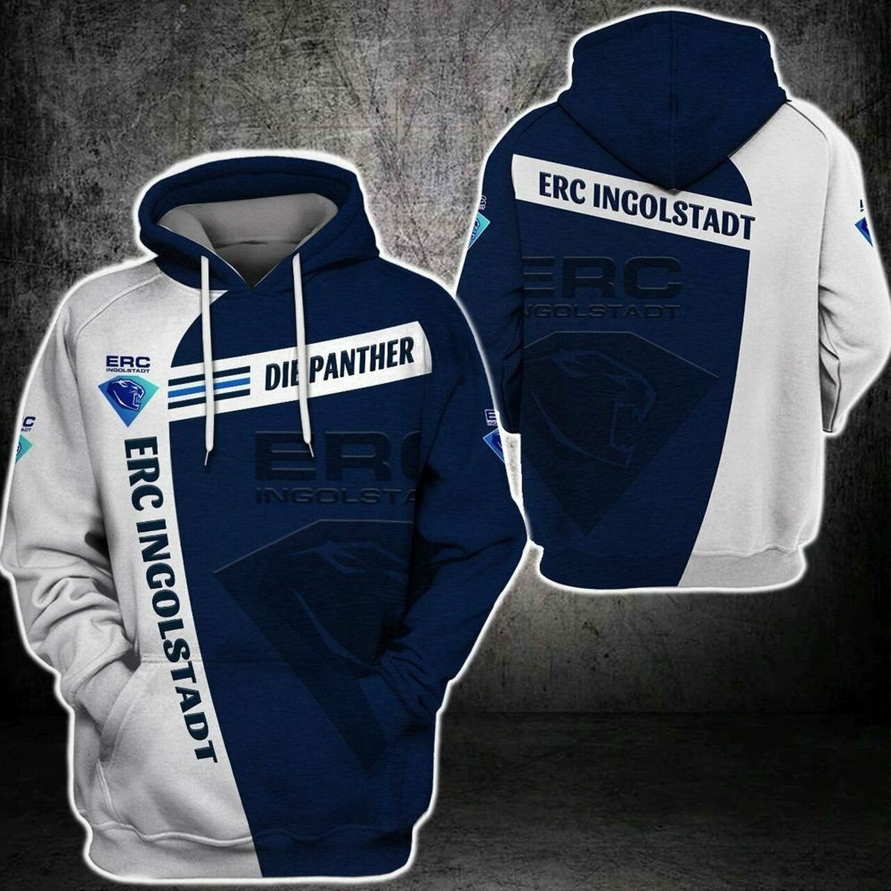 Kapuzenpullover Erc Ingolstadt Unisex 3d All Over Print Hoodie