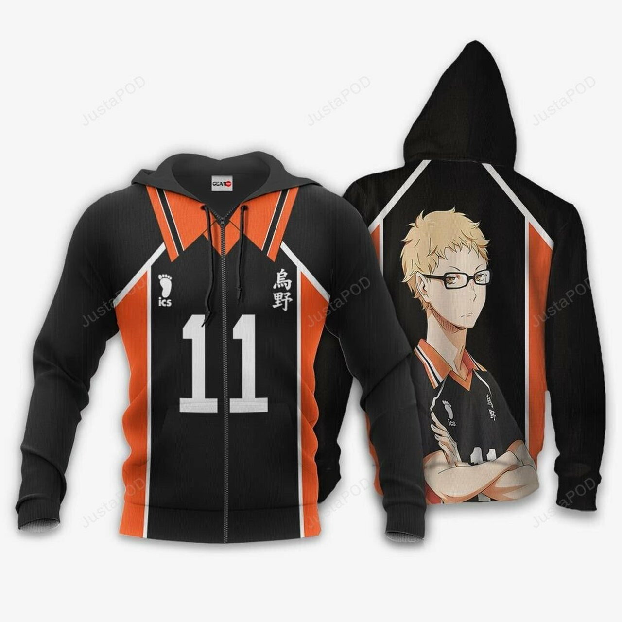 Kei Tsukishima Karasuno 3d All Over Print Hoodie