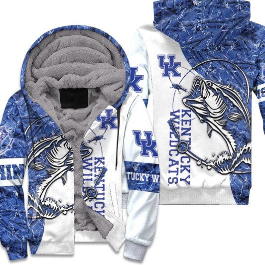 Kentucky Wildcats Ncaa For Wildcats Fan Fishing Lover 3D Fleece Hoodie