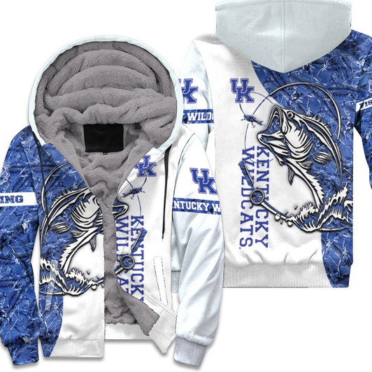 Kentucky Wildcats Ncaa For Wildcats Fan Fishing Lover 3D Fleece Hoodie