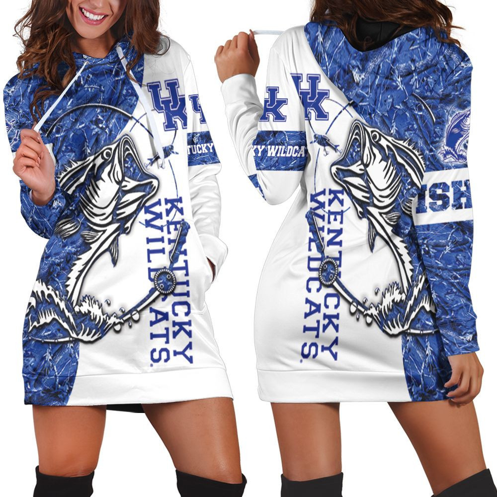 Kentucky Wildcats Ncaa For Wildcats Fan Fishing Lover 3d Hoodie Dress Sweater Dress Sweatshirt Dress