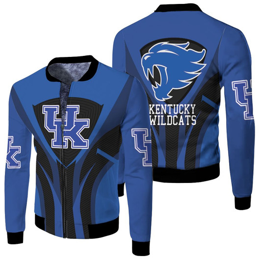 Kentucky Wildcats Ncaa For Wildcats Fan Fleece Bomber Jacket