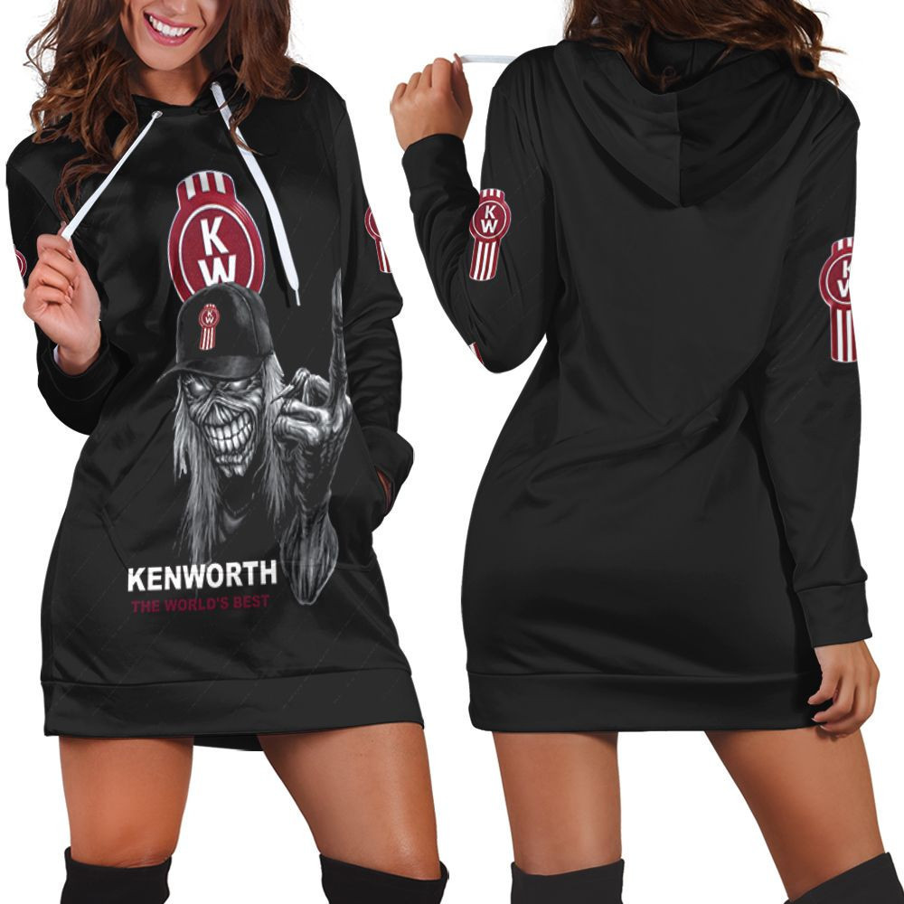 Kenworth Worlds Best Maiden Skull For Lovers 3d Hoodie Dress Sweater Dress Sweatshirt Dress