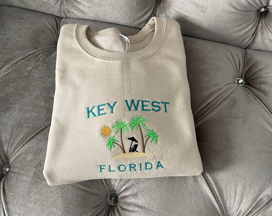 Key West California Embroidered Sweatshirt