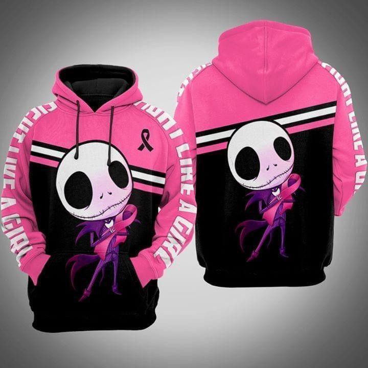 Kid Jack Skellington Br East Cancer Pullover And Zip Pered Hoodies Custom 3D Graphic Printed 3D Hoodie All Over Print Hoodie For Men For Women