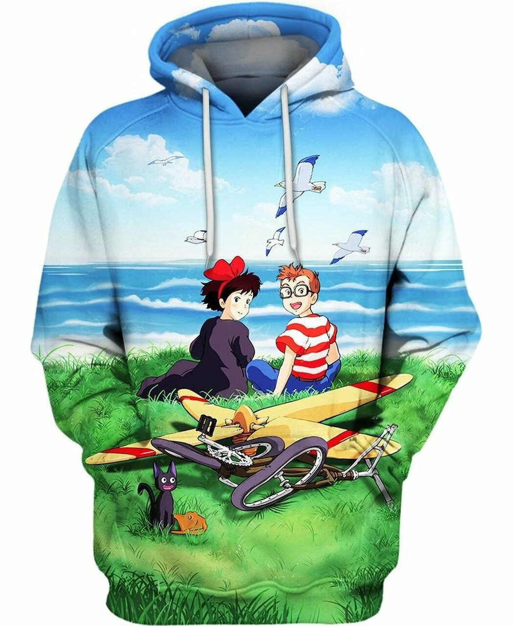 Kiki And Tombo 3d All Over Print Hoodie