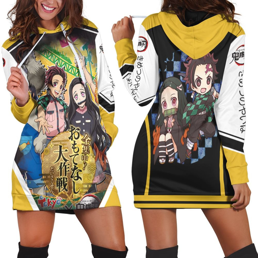 Kimetsu No Yaiba Festival Costume Hoodie Dress Sweater Dress Sweatshirt Dress