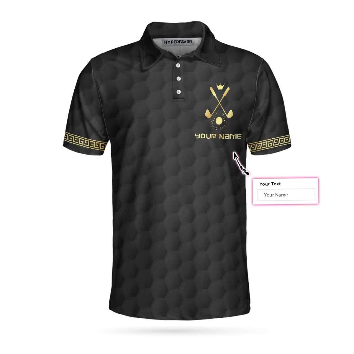 King Of Golf Custom Polo Shirt Crown Royal Golf Polo Shirt For Men Meaningful Golf Gift For Golfers