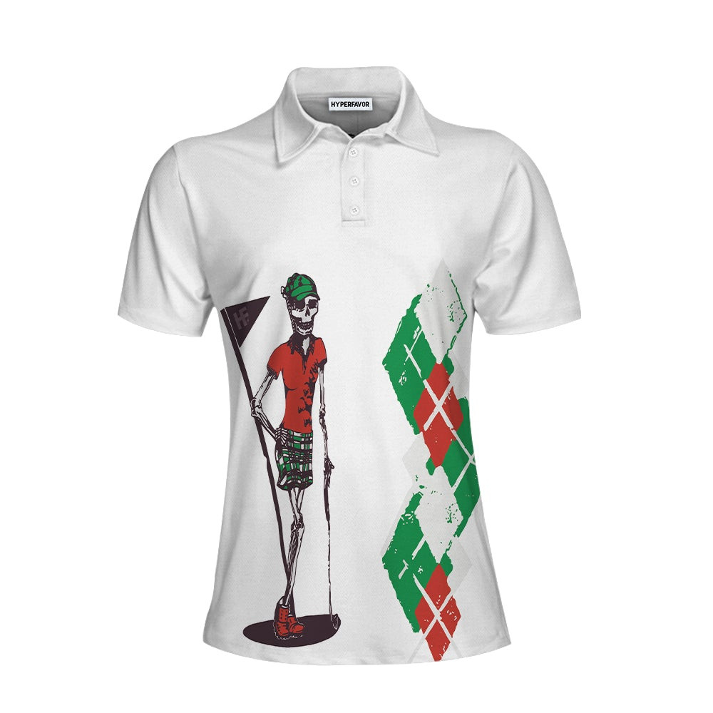 Kiss My Putt Golf Short Sleeve Women Polo Shirt