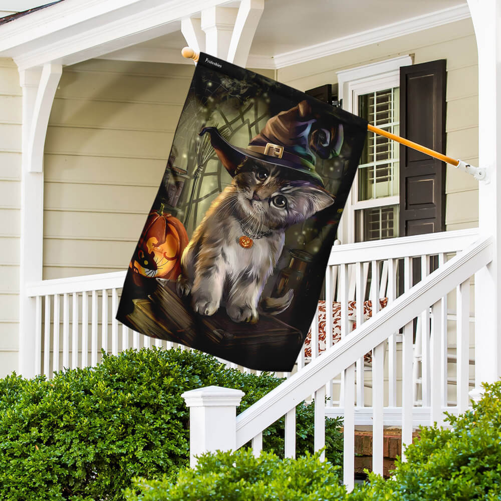 Kitten Halloween Flag Halloween Outdoor Decor Fall Yard House Decoration