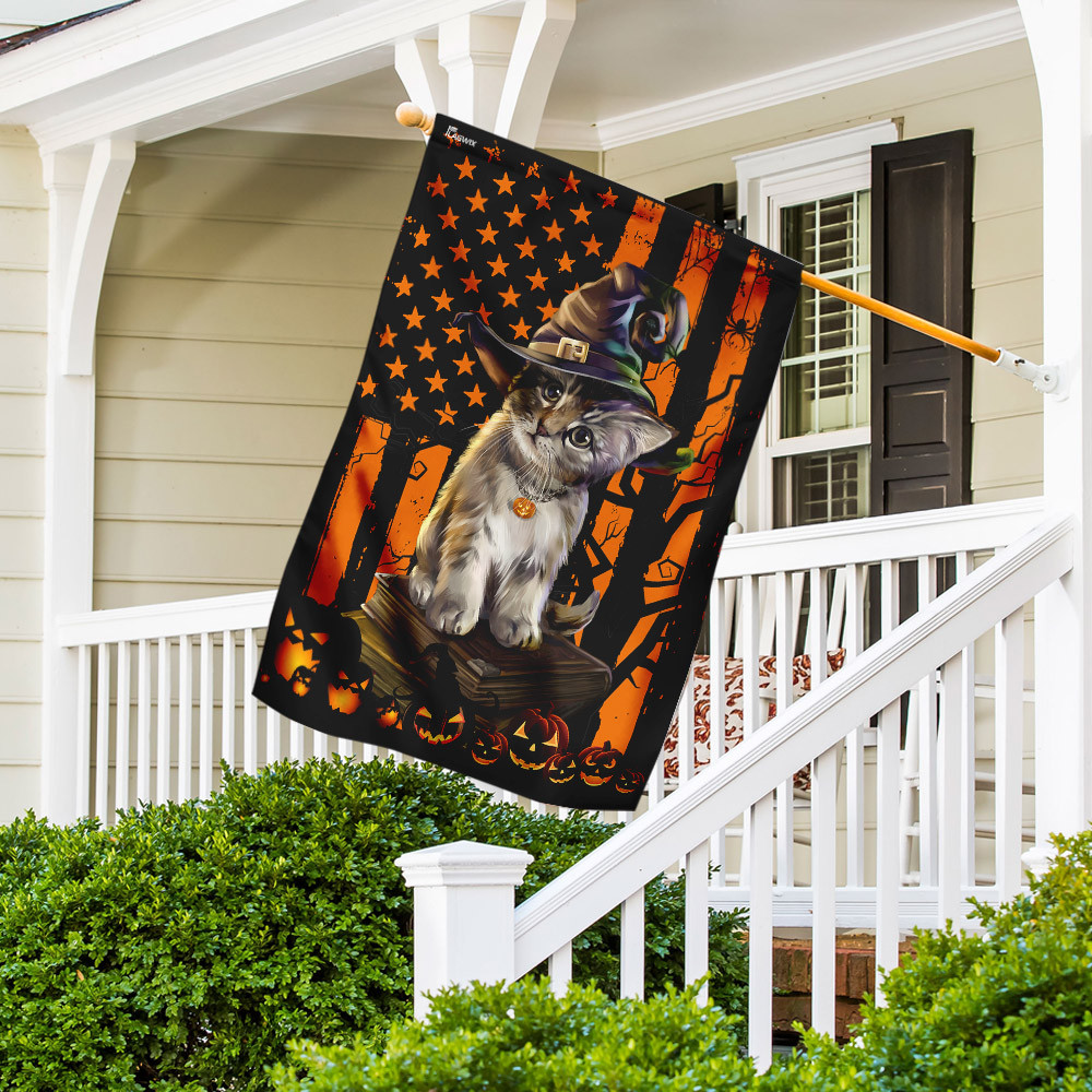 Kitten Halloween Flag Halloween Outdoor Decor Fall Yard House Decoration