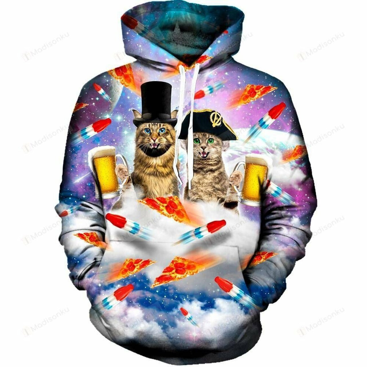 Kitty Beer President For Unisex 3d All Over Print Hoodie