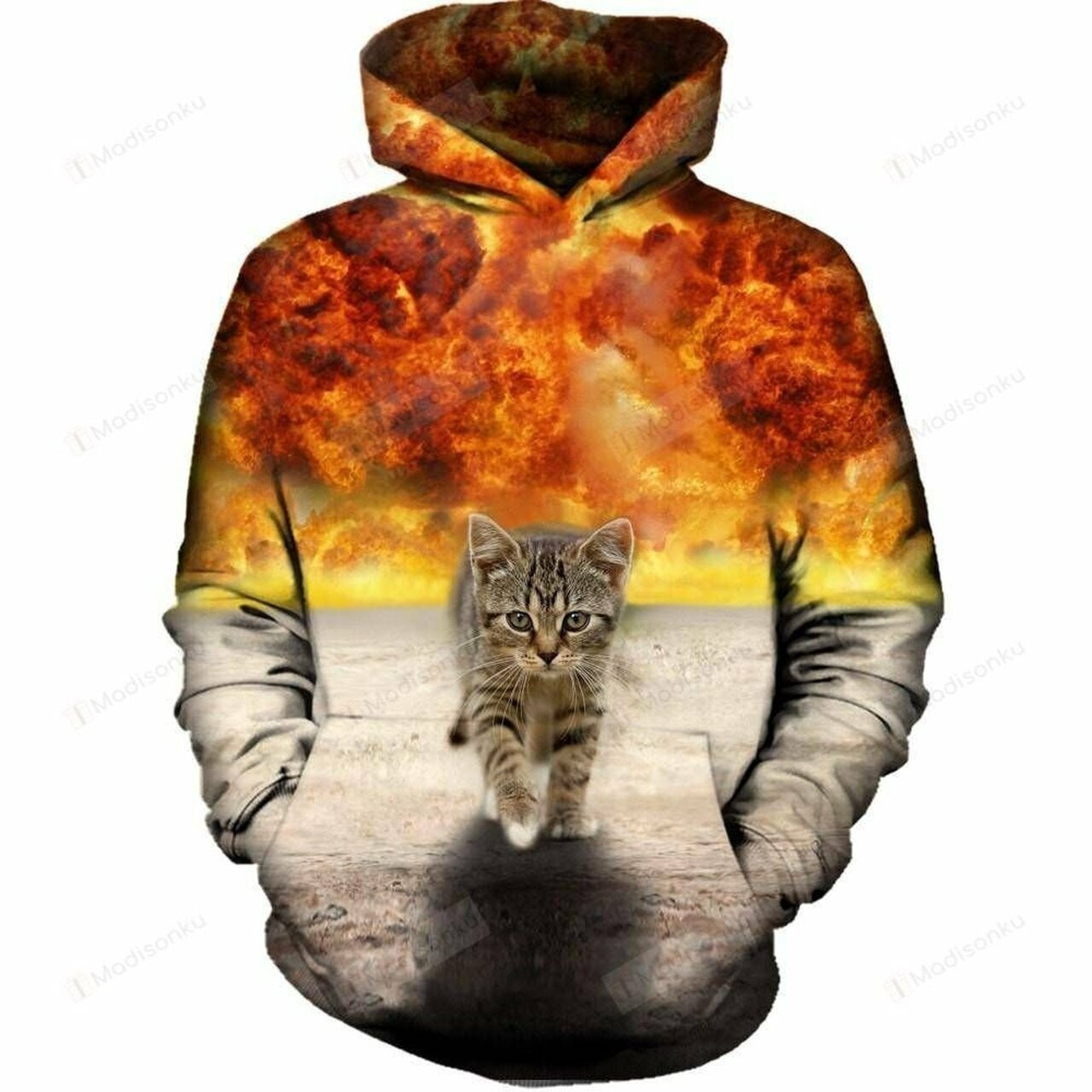 Kitty Explosion 3d All Over Print Hoodie