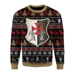 Knight Templar Ugly Christmas Sweater Ugly Sweater For Men Women