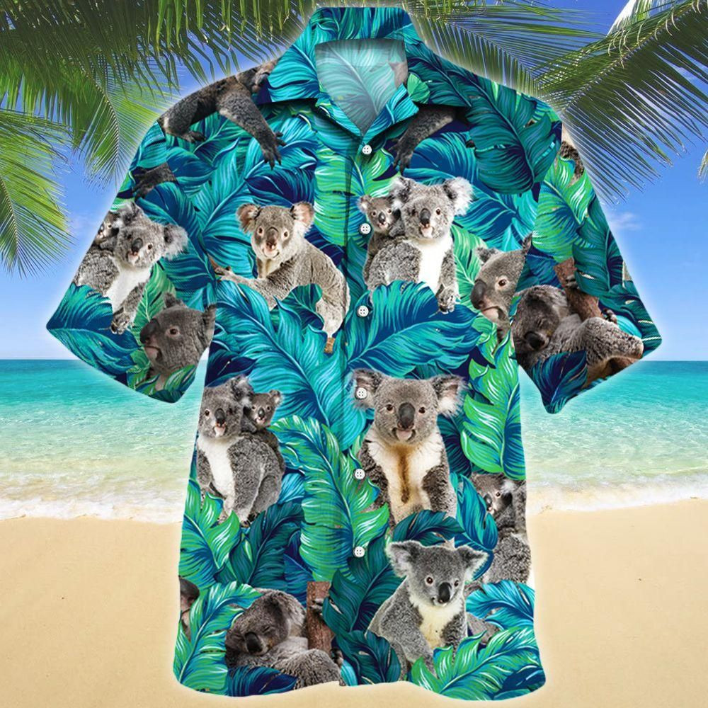 Koala Lovers Aloha Hawaiian Shirt Colorful Short Sleeve Summer Beach Casual Shirt For Men And Women