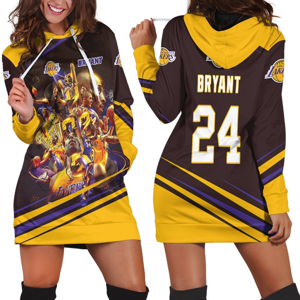 Kobe Bryant 24 Los Angeles Lakers Pictures Hoodie Dress Sweater Dress Sweatshirt Dress