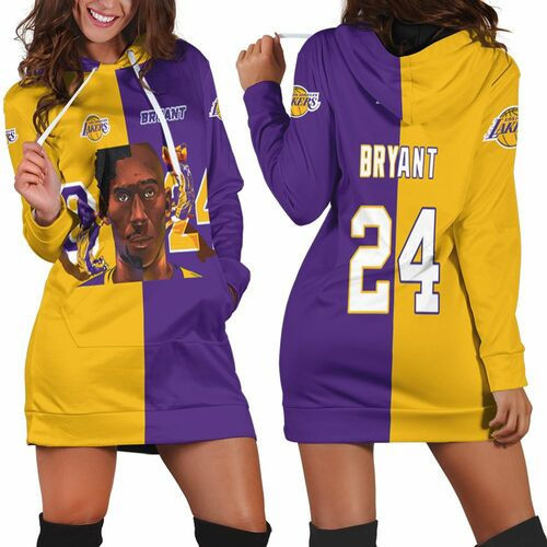 Kobe Bryant 8 24 Los Angeles Lakers Hoodie Dress Sweater Dress Sweatshirt Dress