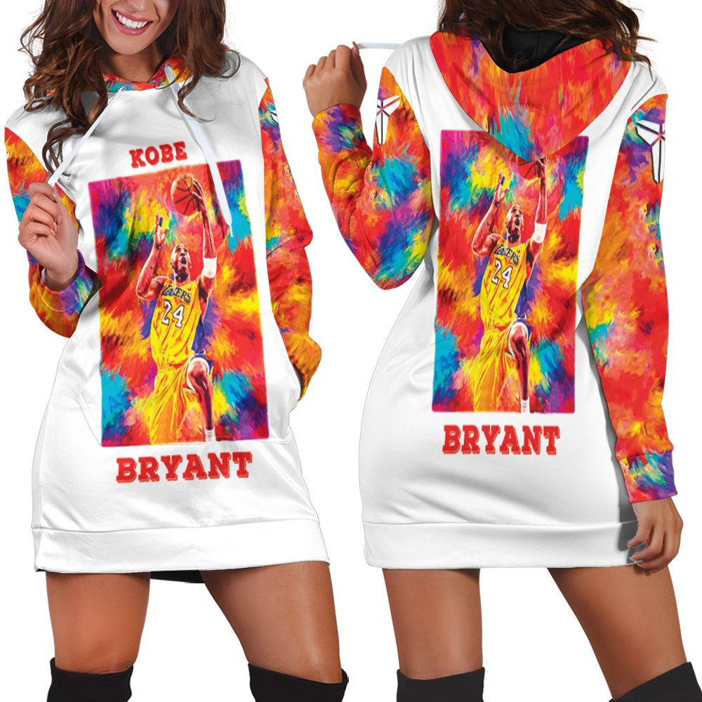Kobe Bryant Art Portrait Painting Los Angeles Lakers Western Conference Hoodie Dress Sweater Dress Sweatshirt Dress