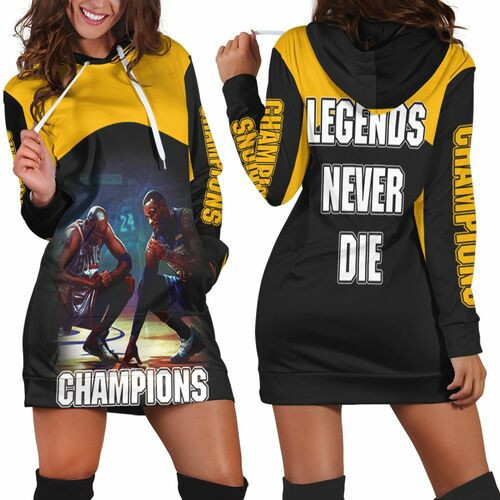 Kobe Bryant Lebron James Legend Never Dies Los Angles Lakers Champions 3d Hoodie Dress Sweater Dress Sweatshirt Dress