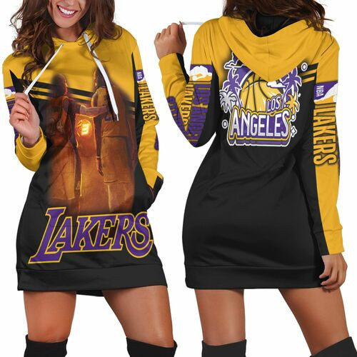 Kobe Bryant Lebron James Together Friends Los Angeles Lakers Legend 3d Hoodie Dress Sweater Dress Sweatshirt Dress