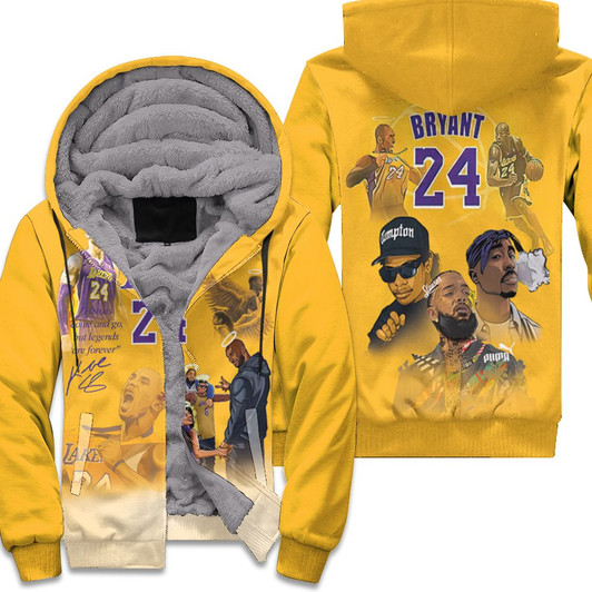 Kobe Bryant Los Angeles Lakers 24 Signed 3D Fleece Hoodie