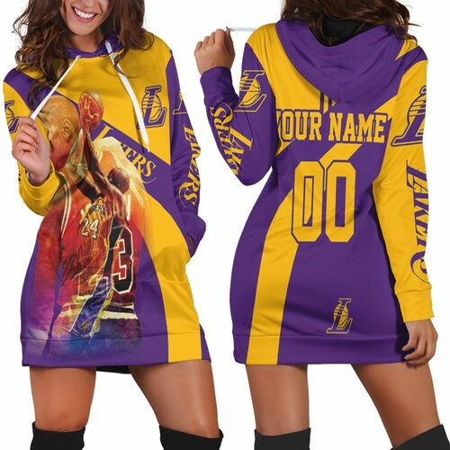 Kobe Bryant Los Angeles Lakers Champions Legend 3d Hoodie Dress Sweater Dress Sweatshirt Dress