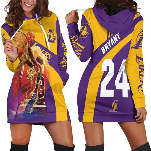 Kobe Bryant Los Angeles Lakers Champions Legend 3d Hoodie Dress Sweater Dress Sweatshirt Dress