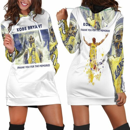 Kobe Bryant Los Angeles Lakers In Heaven Thank You For The Memories Hoodie Dress Sweater Dress Sweatshirt Dress