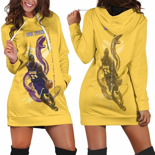 Kobe Bryant Los Angeles Lakers Western Conference Cobra Hoodie Dress Sweater Dress Sweatshirt Dress