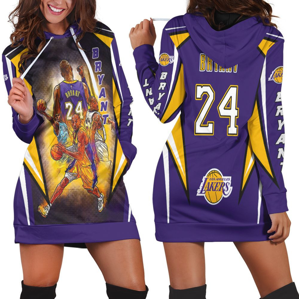 Kobe Bryant Los Angeles Lakers Western Conference Hoodie Dress Sweater Dress Sweatshirt Dress