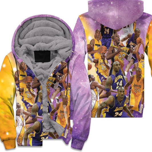 Kobe Bryant Number 24 Professional Basketball 3D Fleece Hoodie