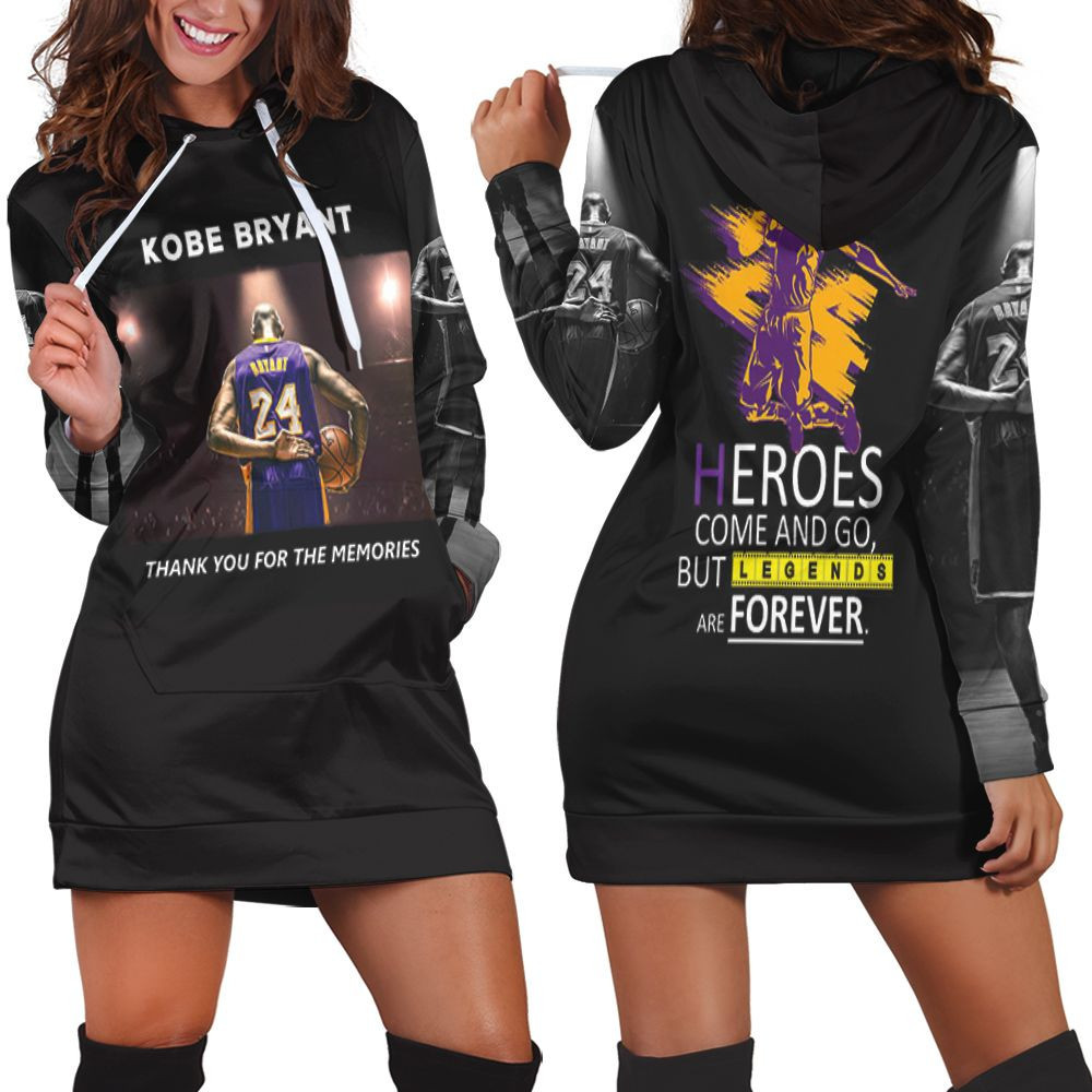 Kobe Bryant The Heroes Come And Go But Legends Are Forever Hoodie Dress Sweater Dress Sweatshirt Dress