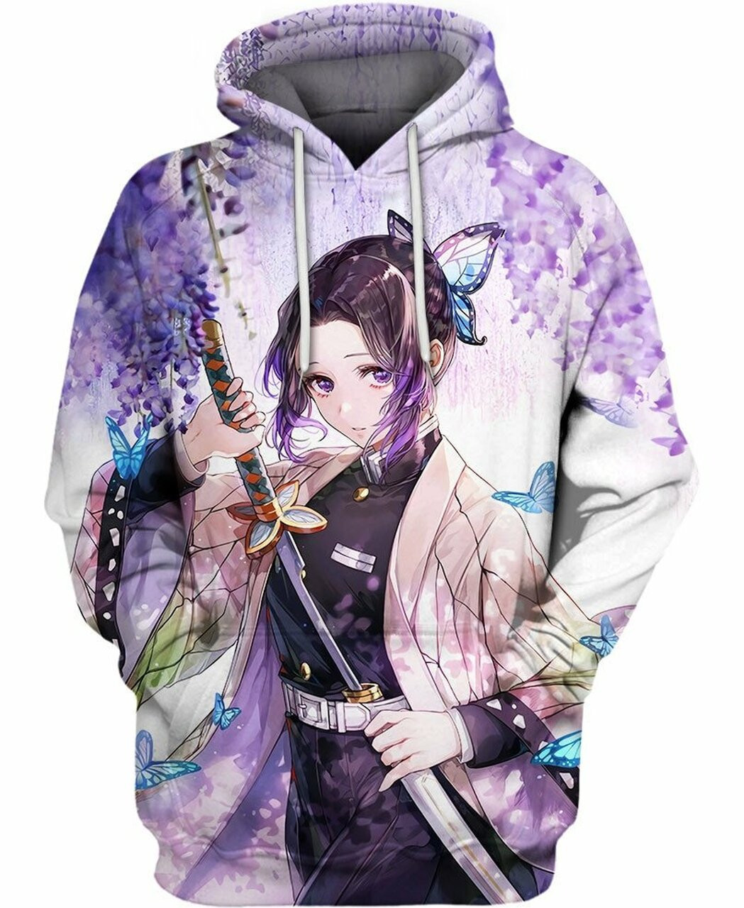 Kocho Shinobu Demon Hunter 3d All Over Print Hoodie