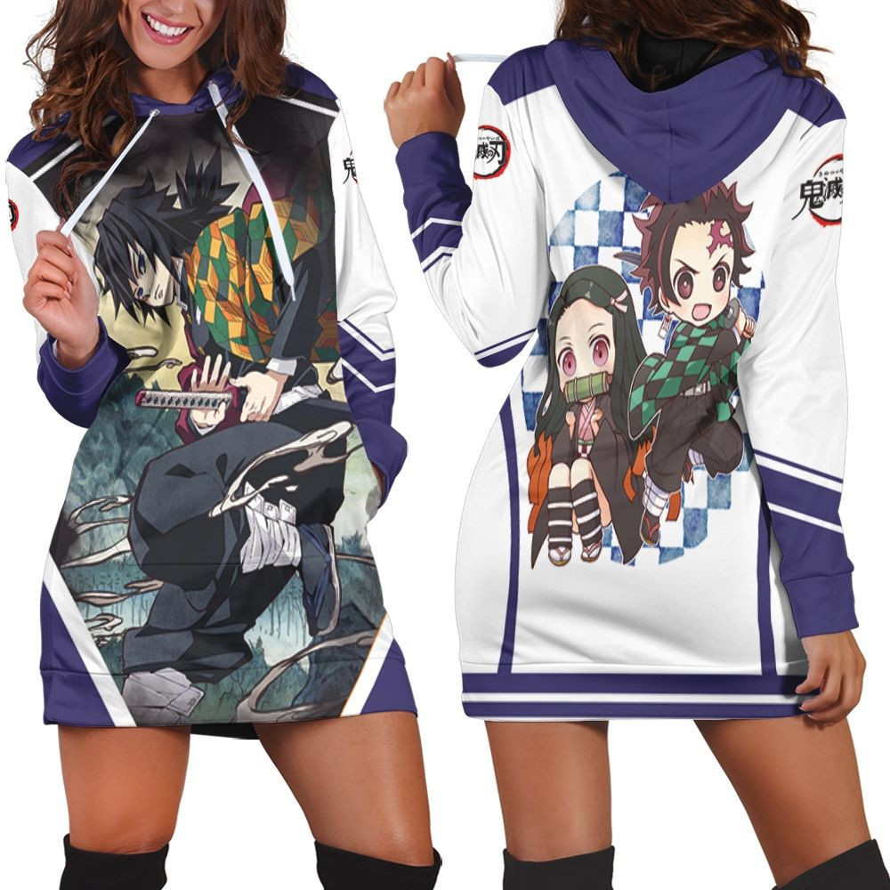 Kocho Shinobu Kimetsu No Yaiba Hoodie Dress Sweater Dress Sweatshirt Dress