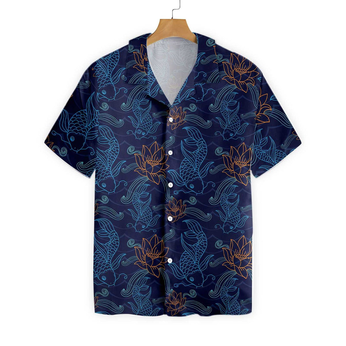 Koi Fish And Lotus Hawaiian Shirt