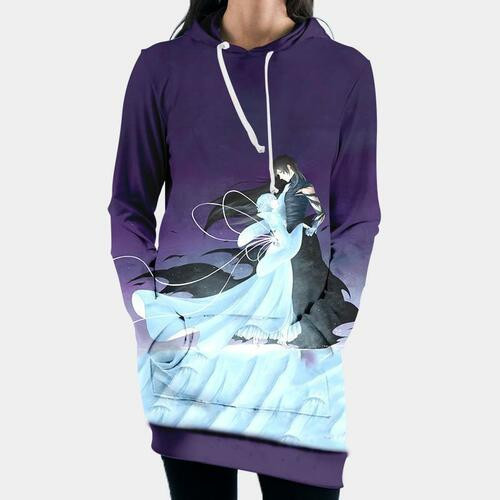 Kurosaki Ichigo Rukia Kuchiki Hooded Dress Bleach 3d Hoodie Dress Sweater Dress Sweatshirt Dress Hoodie