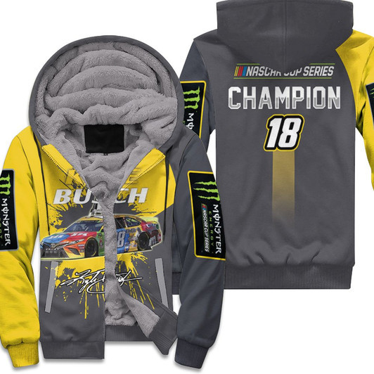 Kyle Busch Nascar Champion 2019 Signed Fan 3D Fleece Hoodie