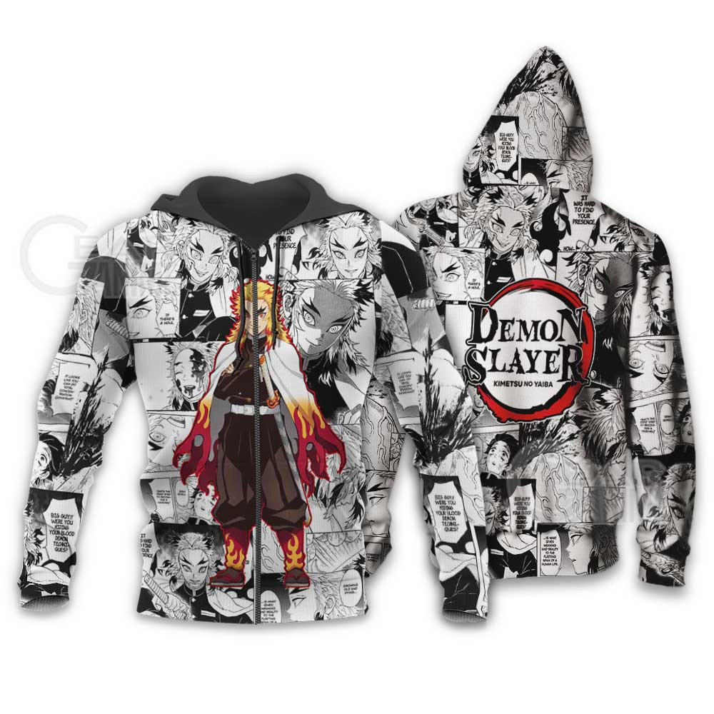 Kyojuro Rengoku Shirt Demon Slayer Anime Mix Manga 3D All Over Print Hoodie