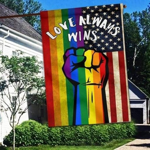 LGBT American Flag Love Always Wins Garden Flag House Flag