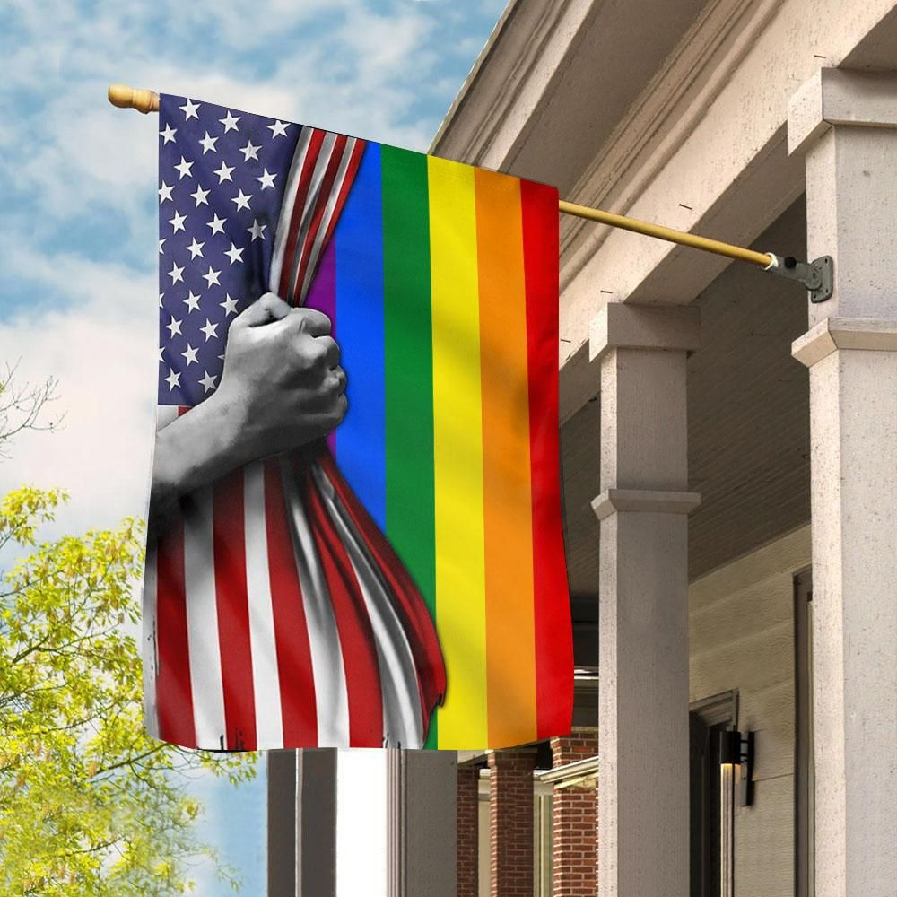 LGBT American Flag Rainbow  Garden Flag House Flag