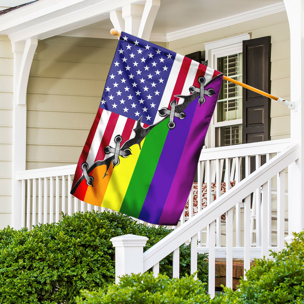 LGBT American US Flag Diversity Flag Pride Gay Pride Lesbian Flag